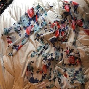 White floral romper NWT